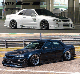 URAS Type-GT Body Kit for Nissan R34 Skyline (2-Door)